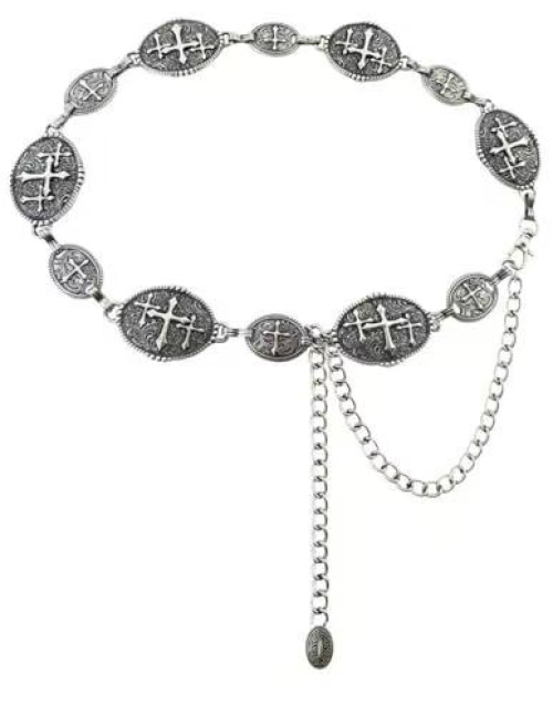 Engraved Crosses on Casting Chain Belt