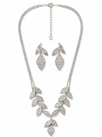 Leaves Shape Soldered Rhinestone Set