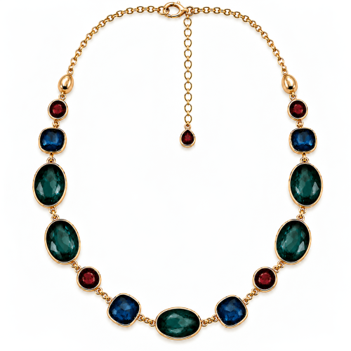 Jewelry Set with Glass Stones