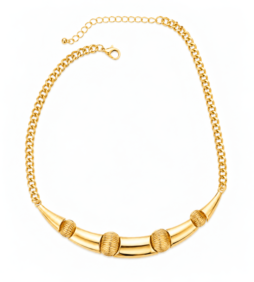 Chain Necklace with Bar Casting