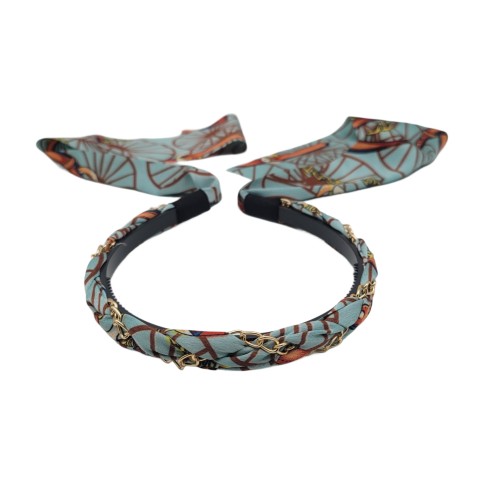 Headband with Braided Fabric & Chain