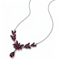 Flower Casting with Glass Stone & Teardrop Glass Stone