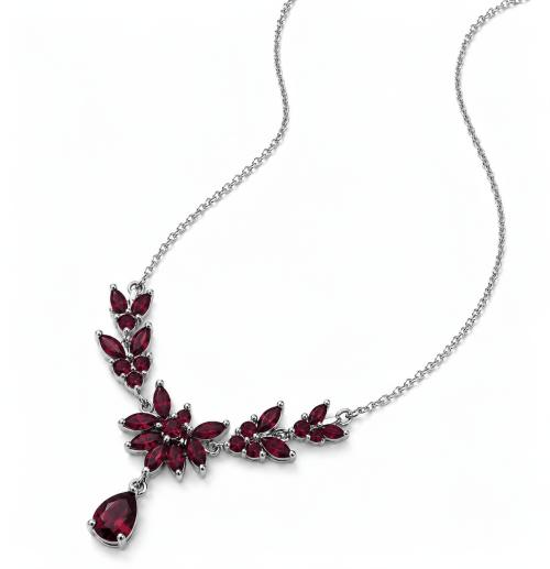 Flower Casting with Glass Stone & Teardrop Glass Stone