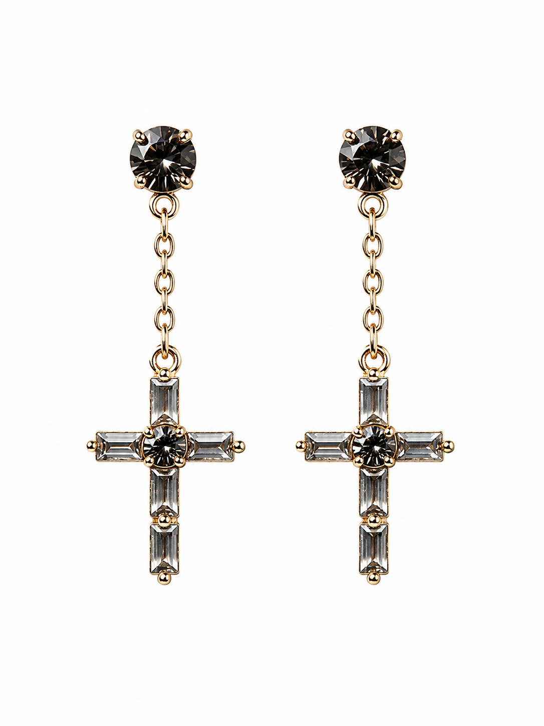 Crosses Earrings with Stones