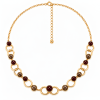 Jewelry Set with Brown Epoxy Stones