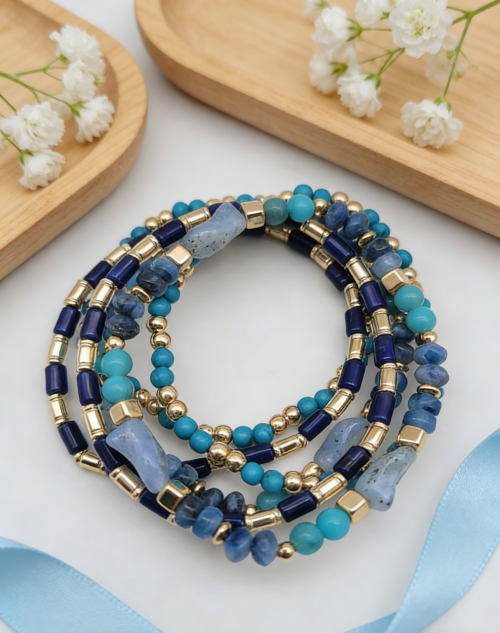 ELASTIC BEADED SET