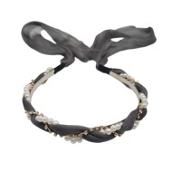 Pearl, Chain, Rhinestone, Beaded Braided Headband