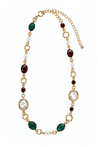 Glass Bead & Pearl Connection Necklace