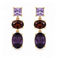 Jewelry Set with Diverse colors of Glass Stones