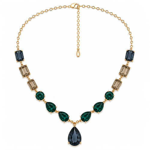Jewelry Set with Diverse colors of Glass Stones