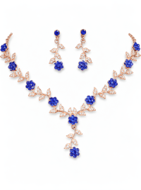 Flower with Leaves linked Necklace