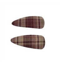 Checkered Brown Print Fabric in Headband,Scrunchy & Hair Pin