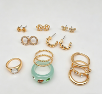 RINGS & POST EARRINGS SET