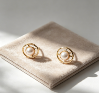 ROUND CASTING WITH PEARL IN MIDDLE