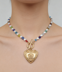 HEART PENDANT WITH BEAD