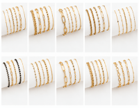 CHAIN BRACELET & BEADED ELASTIC BRACELET
