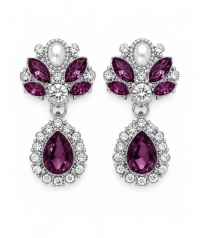 Flower Shape with Stones Added Teardrop Stone