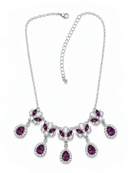 Flower Shape with Stones Added Teardrop Stone