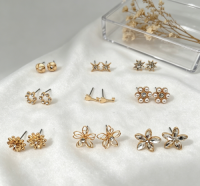 12PRS FLOWER STUD