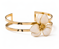 Cuff, Open Ring & Earrings Set with Flower