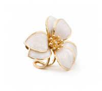 Cuff, Open Ring & Earrings Set with Flower
