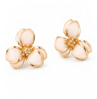 Cuff, Open Ring & Earrings Set with Flower