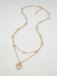 CHAIN NECKAL WITH HEART PENDANT