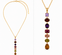 Necklace with Dangle Stones Pendant