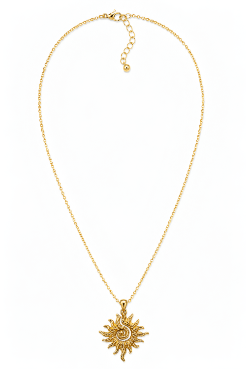 Sun / Moon Pendant Necklace in Delicate Chain