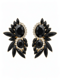 Black Bead Earrings