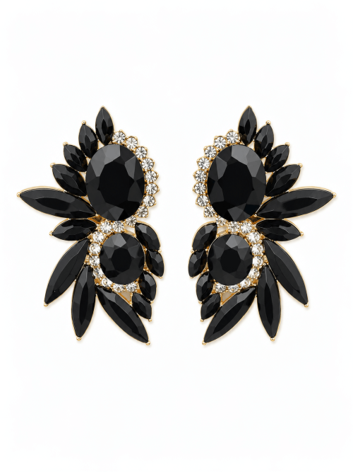Black Bead Earrings