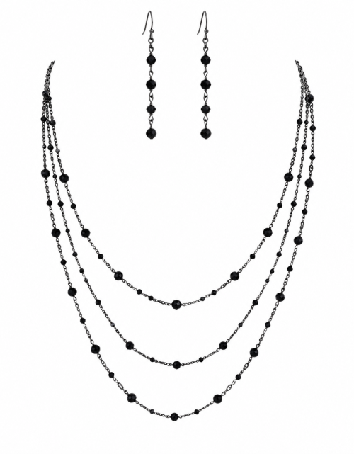 Handmade Chain with Point Beads Jewelry Set