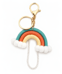 Flower, Ghost, Bear, Rainbow & Man Charm Key Ring