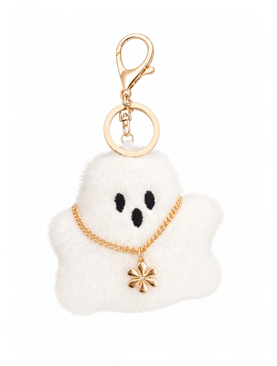 Flower, Ghost, Bear, Rainbow & Man Charm Key Ring