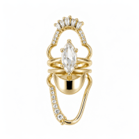 Crystal Stone Single Ring