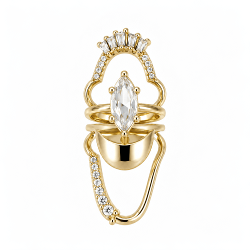 Crystal Stone Single Ring