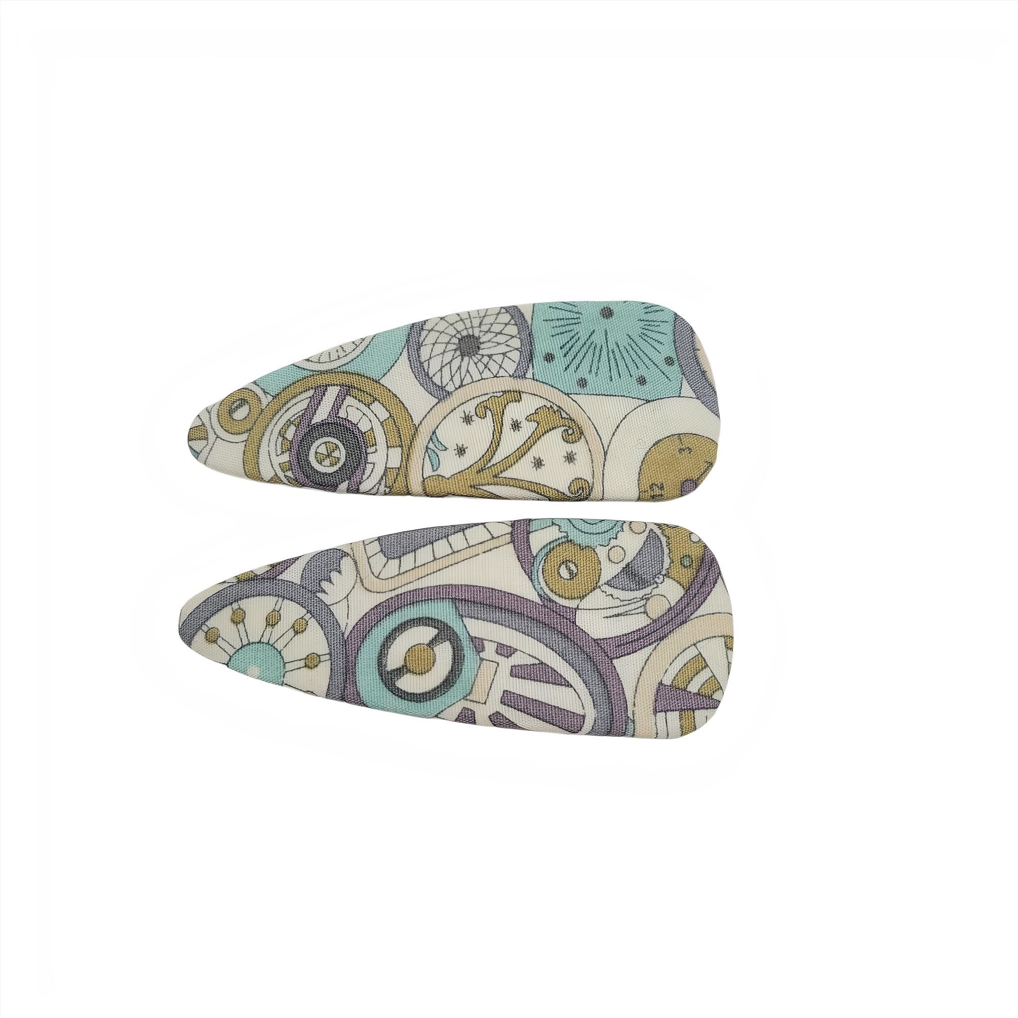 Geometric Print Fabric in Headband,Scrunchie & Hair Pin
