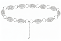 PEARL ON OVAL CASTING CHAIN BELT