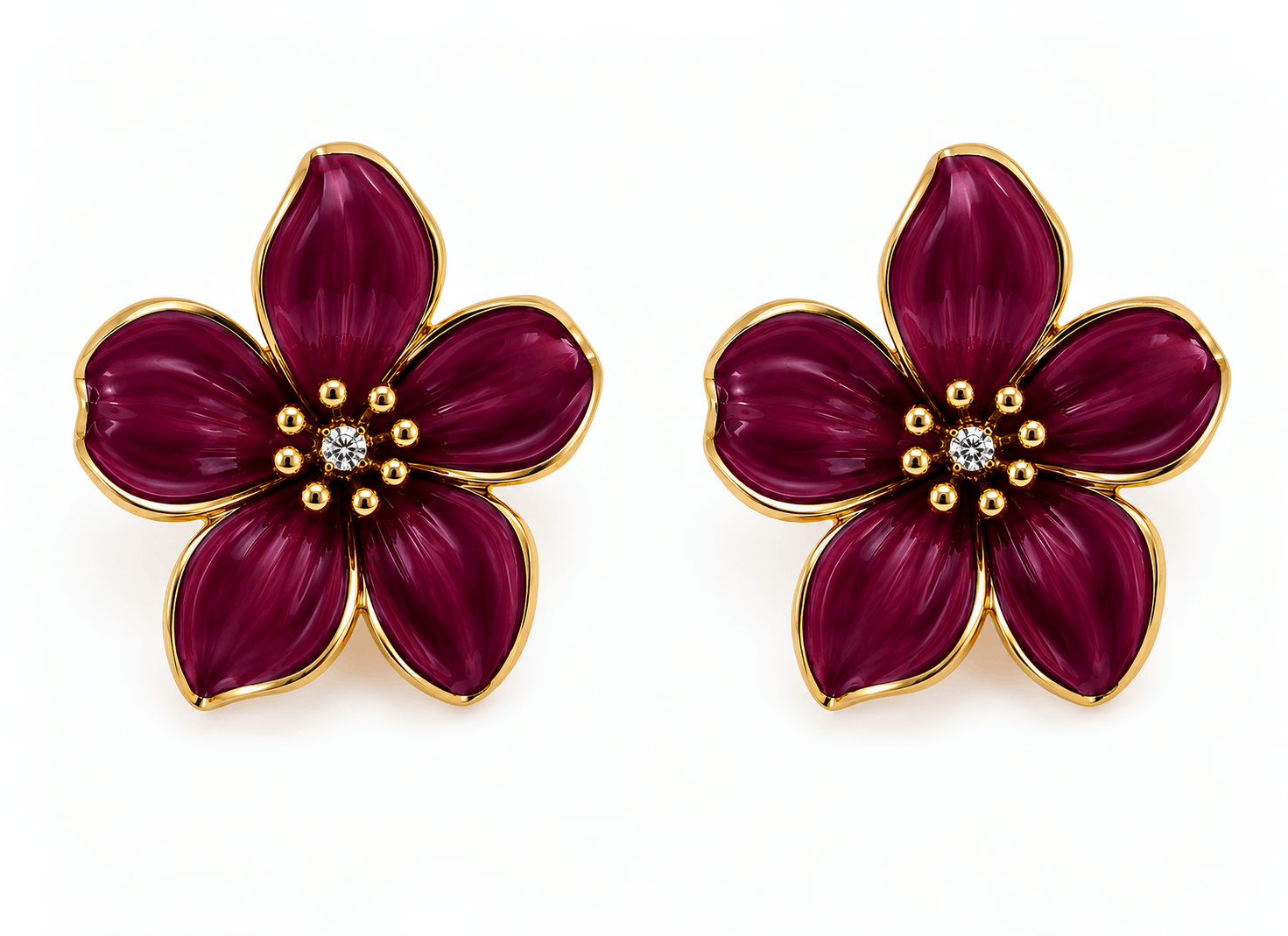 FLOWER WITH EPOXY JEWELRY SET
