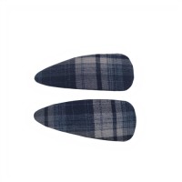 Checkered Blue Print Fabric in Headband,Scrunchy & Hair Pin