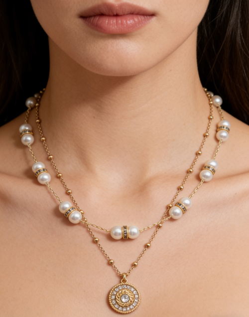 PEARL&BEAD NECKLACE