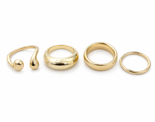 Smooth Metal Ring Set